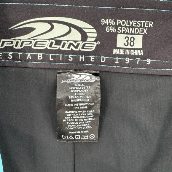 Pipeline Board Shorts Mens 38 Swim Blue Striped Fade Beach Retro Outdoors - Picture 4 of 5